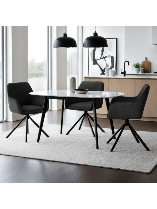 Chaise Tipton Cord, noir Chaise Tipton Cord, noir