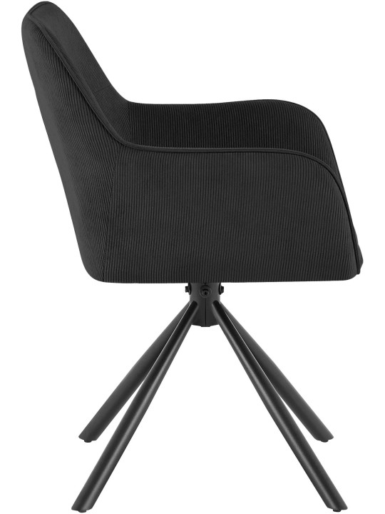 Chaise Tipton Cord, noir Chaise Tipton Cord, noir