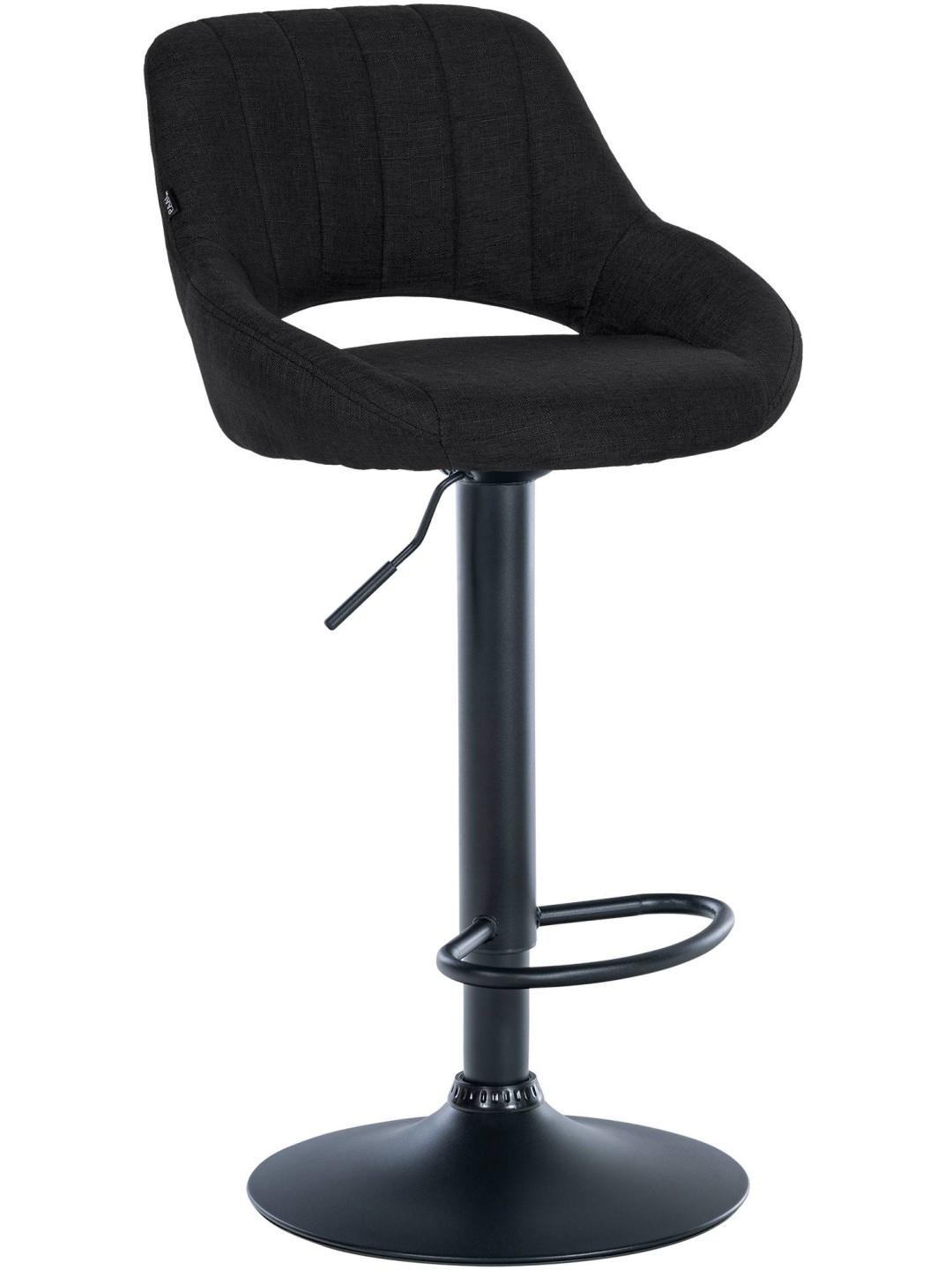Tabouret de bar Milet tissu, noir