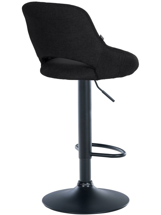 Tabouret de bar Milet tissu, noir