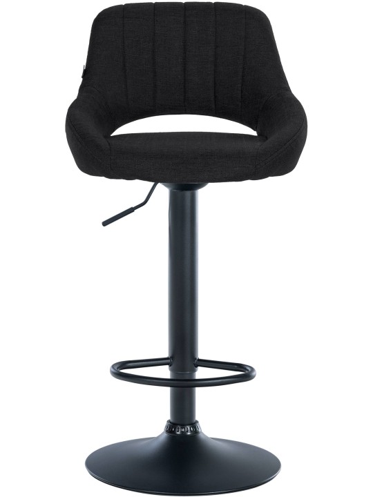 Tabouret de bar Milet tissu, noir