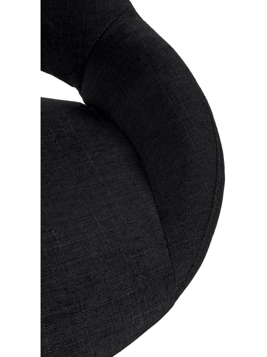 Tabouret de bar Milet tissu, noir