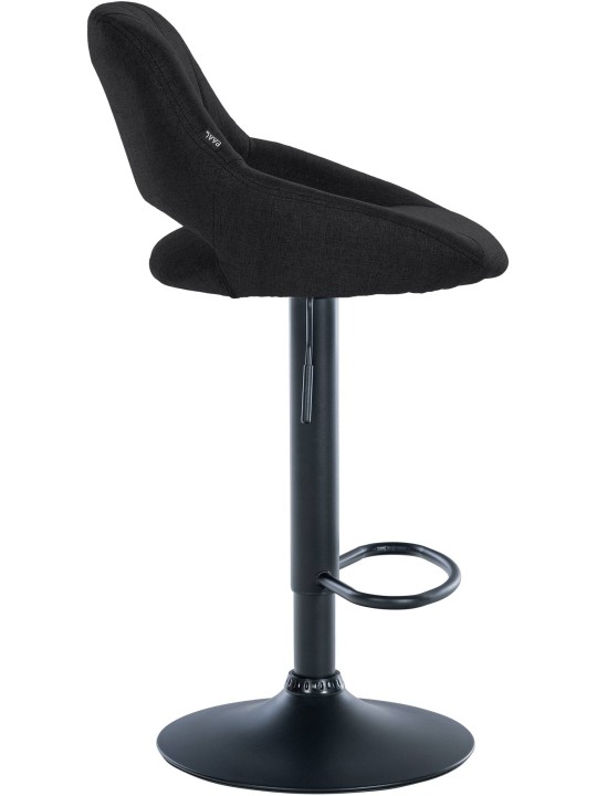 Tabouret de bar Milet tissu, noir