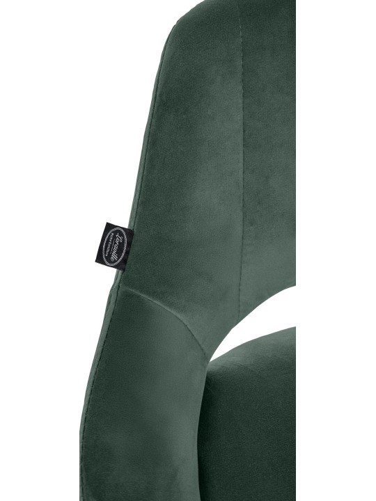 Tabouret de bar Milet velours chrome, vert