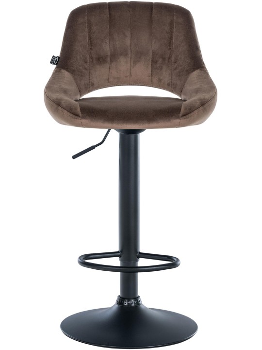Tabouret de bar Milet velours, brun Tabouret de bar Milet velours, brun