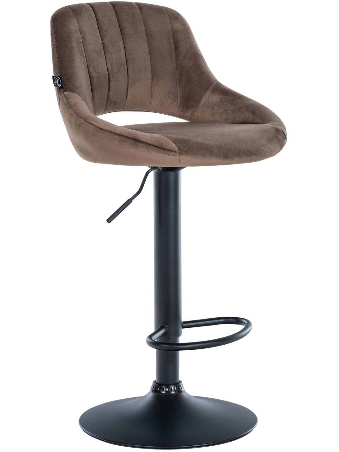 Tabouret de bar Milet velours, brun