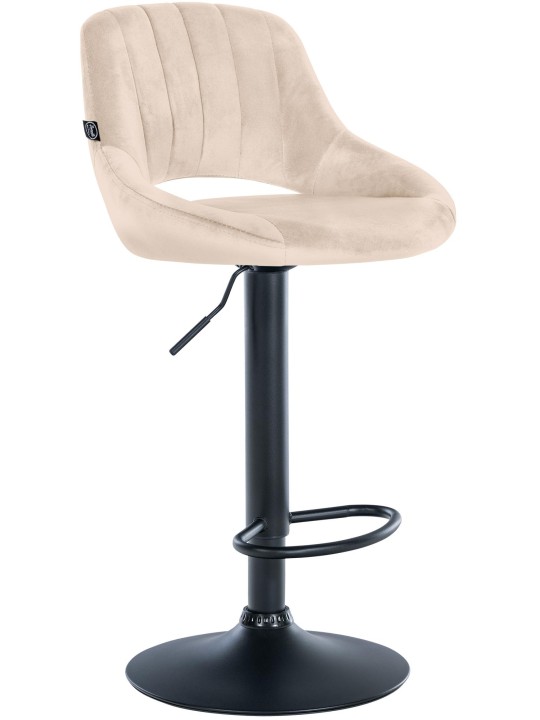 Tabouret de bar Milet velours, crème Tabouret de bar Milet velours, crème