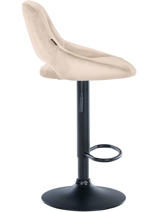 Tabouret de bar Milet velours, crème Tabouret de bar Milet velours, crème