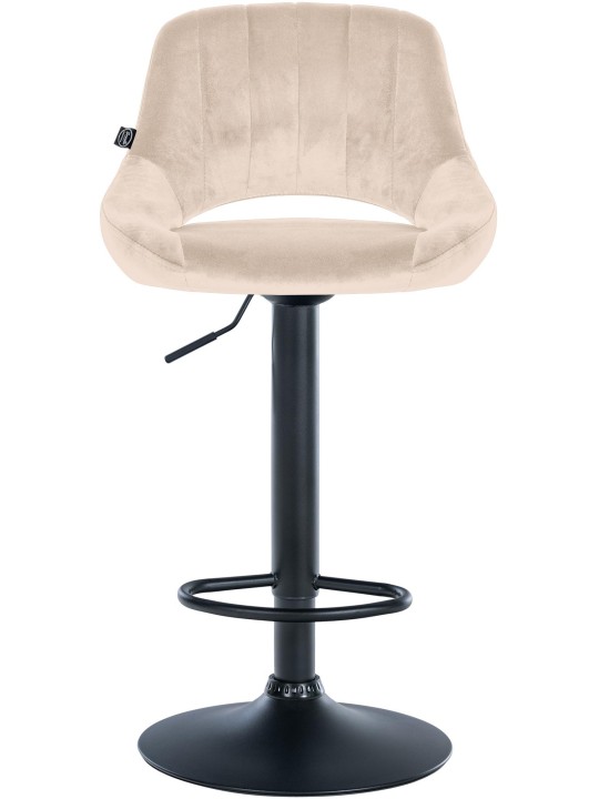 Tabouret de bar Milet velours, crème Tabouret de bar Milet velours, crème