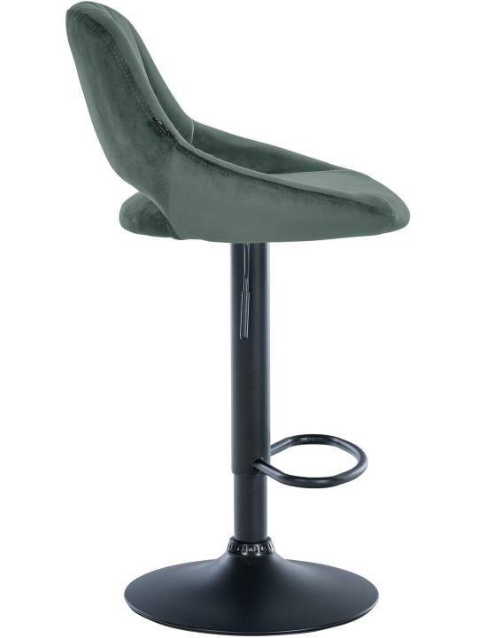 Tabouret de bar Milet velours, vert