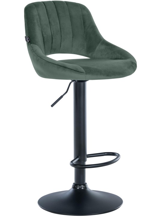 Tabouret de bar Milet velours, vert