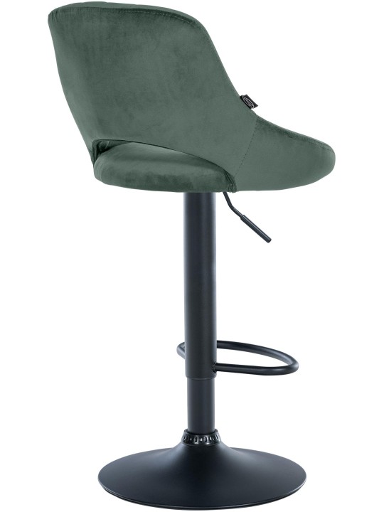 Tabouret de bar Milet velours, vert
