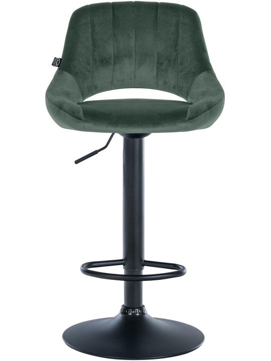Tabouret de bar Milet velours, vert