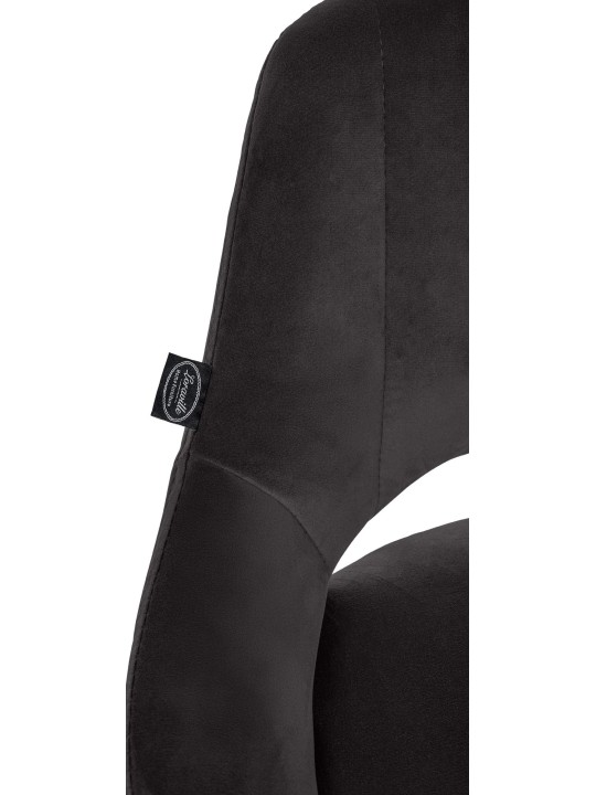 Tabouret de bar Milet velours, noir Tabouret de bar Milet velours, noir