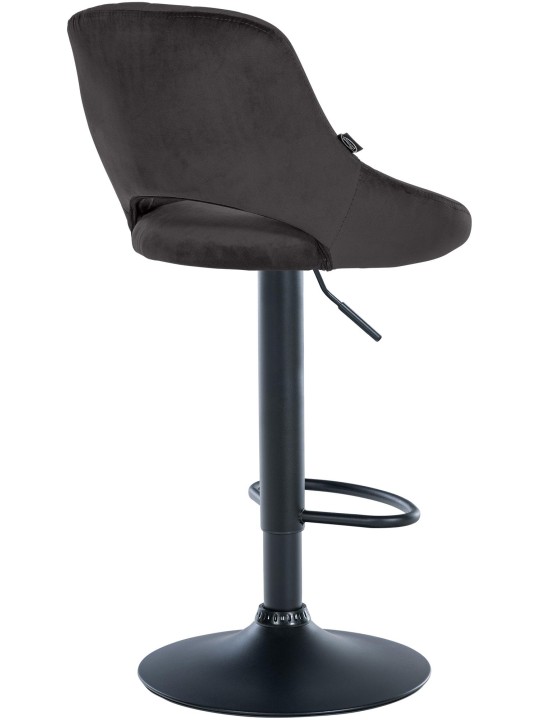 Tabouret de bar Milet velours, noir Tabouret de bar Milet velours, noir