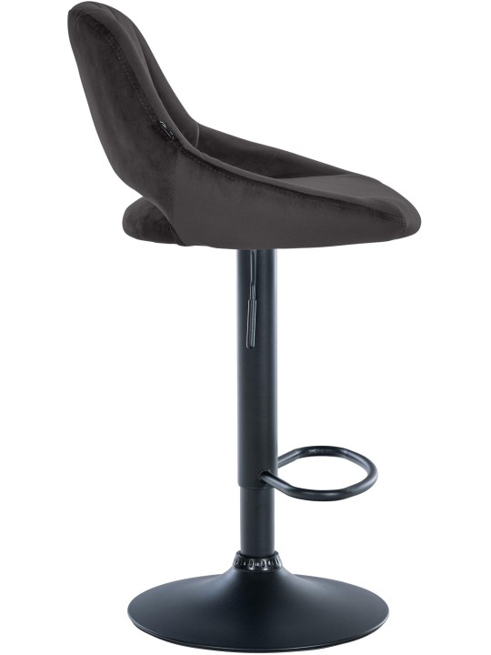 Tabouret de bar Milet velours, noir Tabouret de bar Milet velours, noir