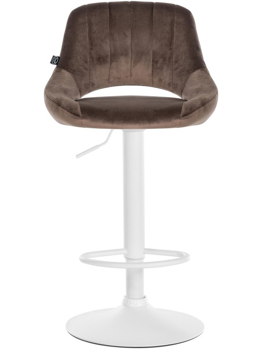 Tabouret de bar Milet velours, brun