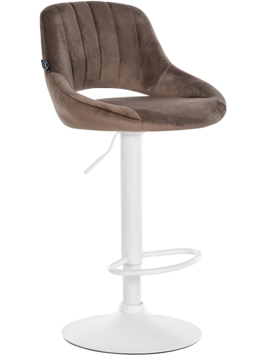 Tabouret de bar Milet velours, brun