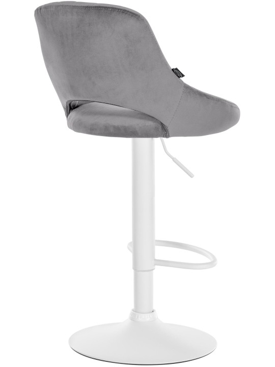 Tabouret de bar Milet velours, gris foncé