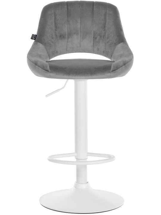 Tabouret de bar Milet velours, gris foncé