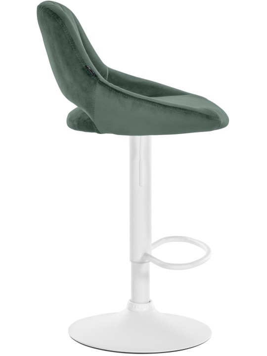 Tabouret de bar Milet velours, vert