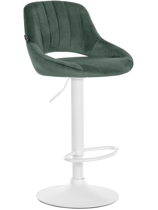 Tabouret de bar Milet velours, vert