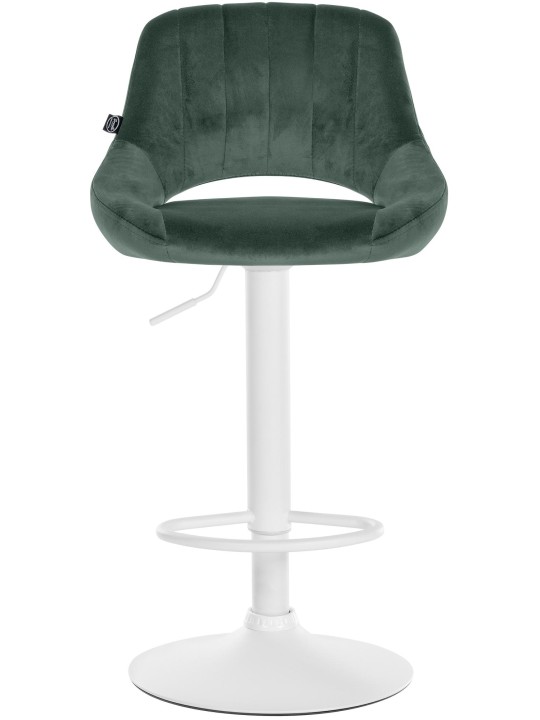 Tabouret de bar Milet velours, vert