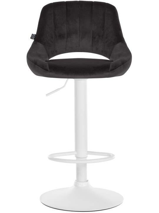 Tabouret de bar Milet velours, noir