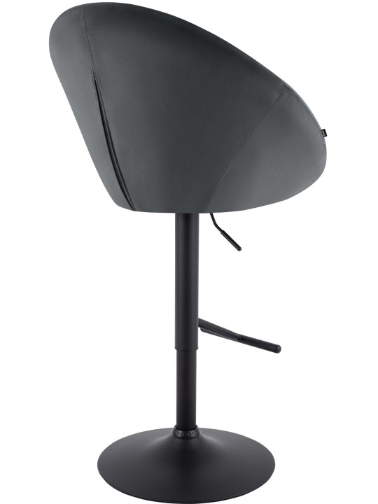Tabouret de bar London velours noir, gris foncé Tabouret de bar London velours noir, gris foncé
