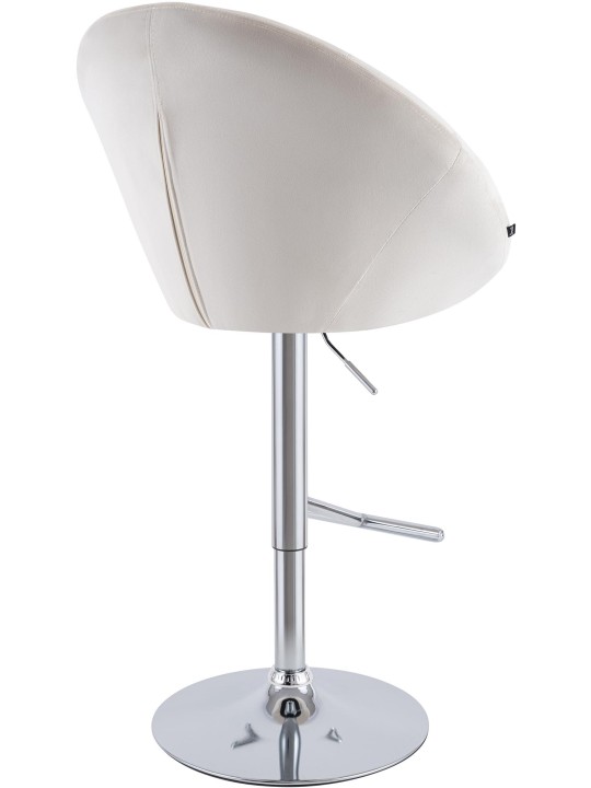 Tabouret de bar London velours chrome, crème Tabouret de bar London velours chrome, crème