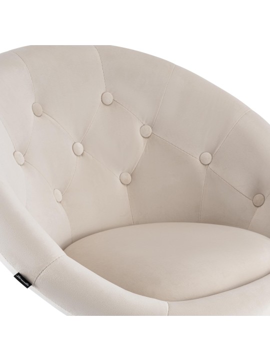 Tabouret de bar London velours chrome, crème Tabouret de bar London velours chrome, crème