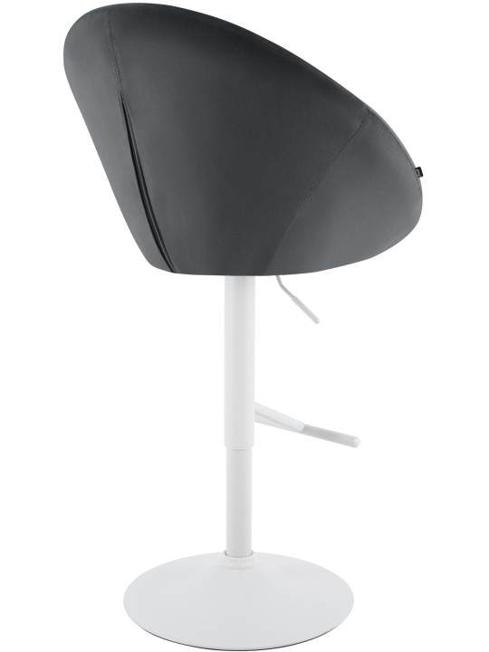 Tabouret de bar London velours blanc, gris foncé Tabouret de bar London velours blanc, gris foncé