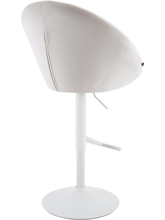 Tabouret de bar London velours blanc, crème Tabouret de bar London velours blanc, crème