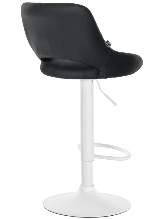 Tabouret de bar Milet simili cuir, noir