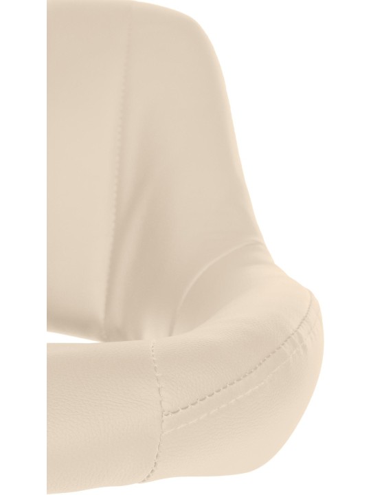 Tabouret de bar Milet simili cuir or, crème Tabouret de bar Milet simili cuir or, crème