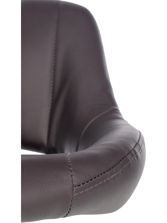 Tabouret de bar Milet similicuir or, brun