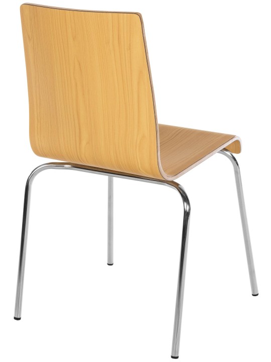 Lot de 4 chaises visiteur Gahanna, naturel Lot de 4 chaises visiteur Gahanna, naturel