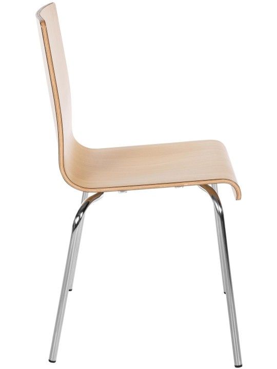 Lot de 4 chaises visiteur Gahanna, naturel Lot de 4 chaises visiteur Gahanna, naturel