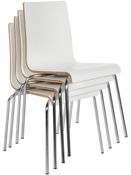 Chaise visiteur Gahanna, blanche Chaise visiteur Gahanna, blanche