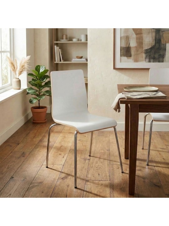 Chaise visiteur Gahanna, blanche Chaise visiteur Gahanna, blanche
