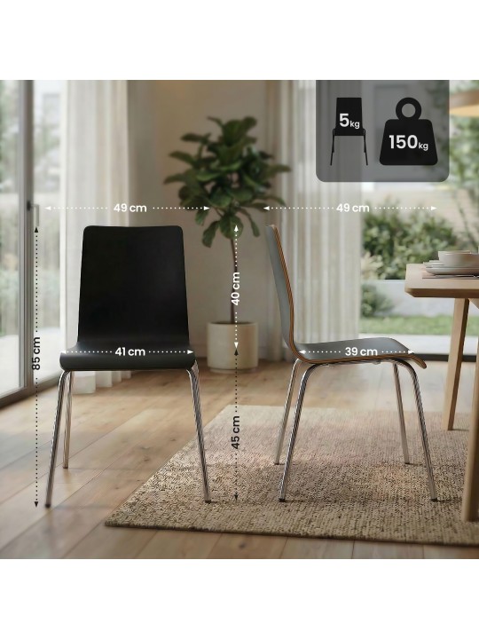Chaise visiteur Gahanna, noire Chaise visiteur Gahanna, noire