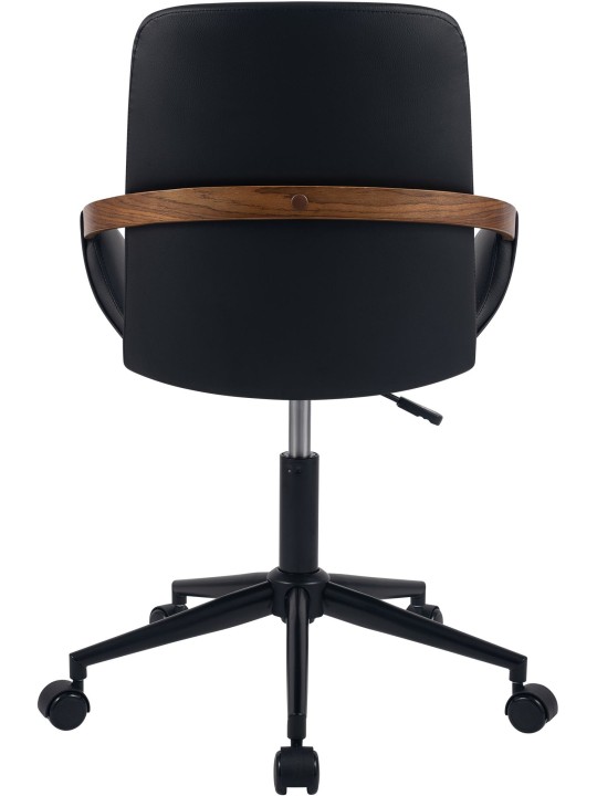 Chaise de bureau Daina simili cuir, noyer/noir Chaise de bureau Daina simili cuir, noyer/noir