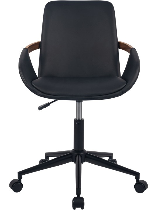 Chaise de bureau Daina simili cuir, noyer/noir Chaise de bureau Daina simili cuir, noyer/noir