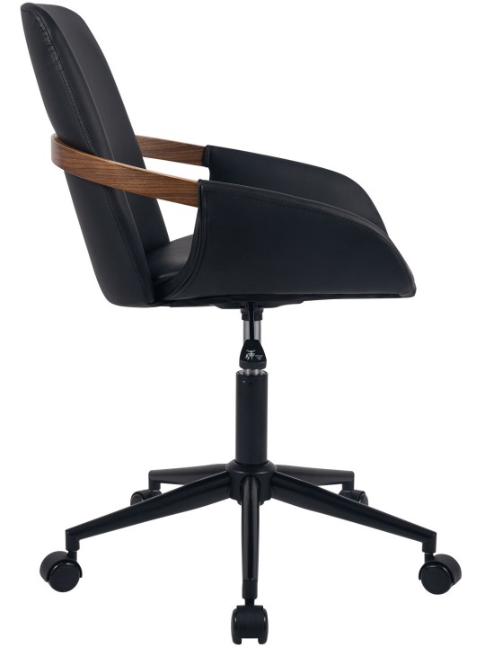 Chaise de bureau Daina simili cuir, noyer/noir Chaise de bureau Daina simili cuir, noyer/noir