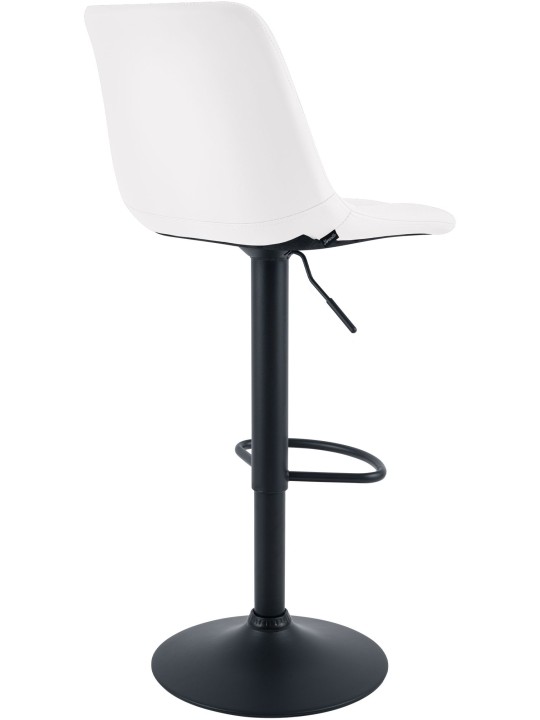 Tabouret de bar Mapun similicuir, blanc
