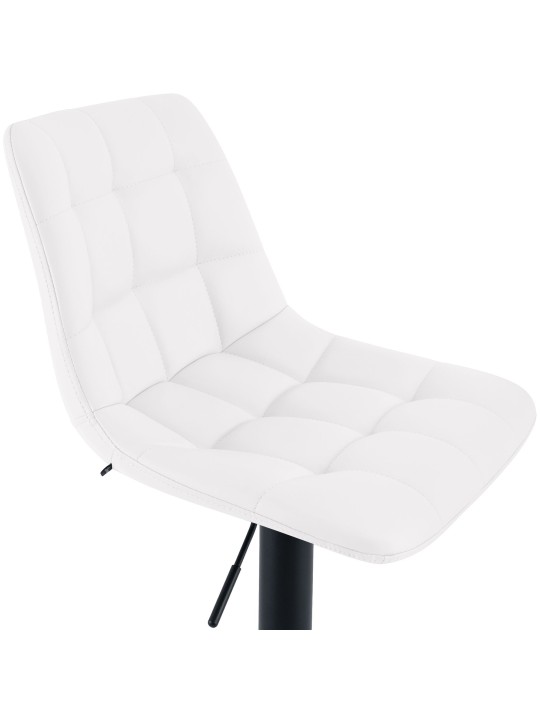 Tabouret de bar Mapun similicuir, blanc