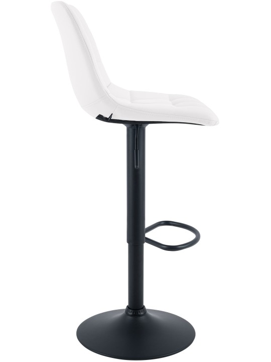 Tabouret de bar Mapun similicuir, blanc