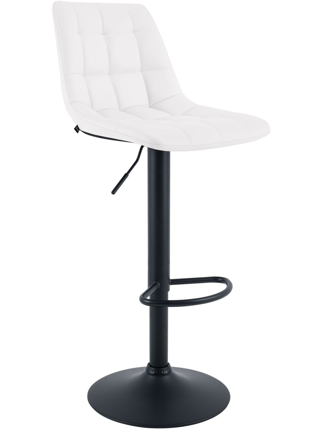 Tabouret de bar Mapun similicuir, blanc