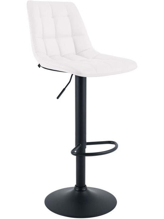 Tabouret de bar Mapun similicuir, blanc