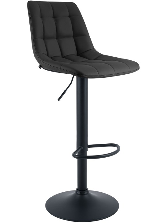 Tabouret de bar Mapun similicuir, noir Tabouret de bar Mapun similicuir, noir